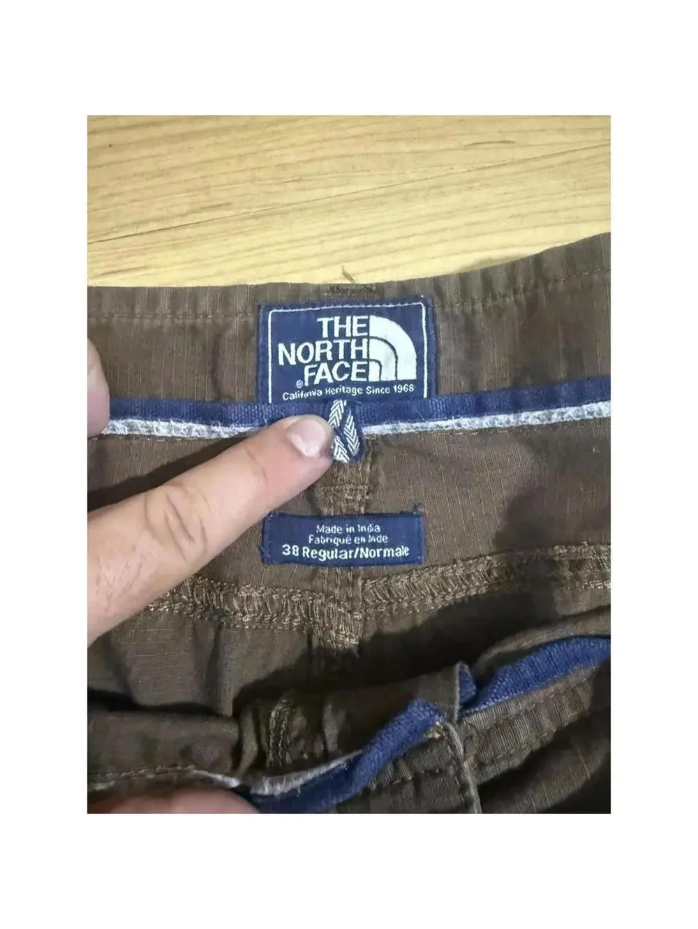 North Face Cargo Canvas Rugged Men’s Brown Sz. 38x31